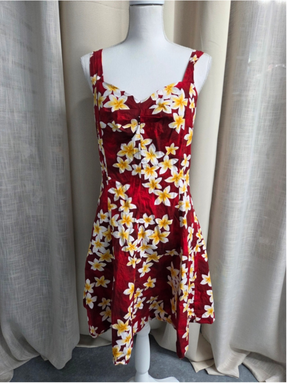 Royal Hawaiian Creations Dress Plumeria Botanical Aloha Tropical Size 2XL